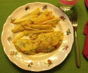 Tortilla de chorizo y perejil