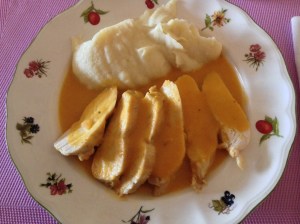 Pechugas de pollo con salsa de naranja