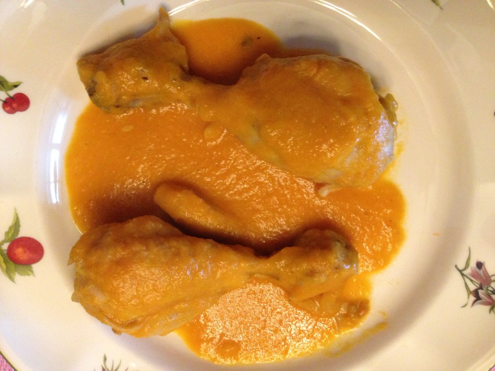 Muslos de pollo con salsa de cava