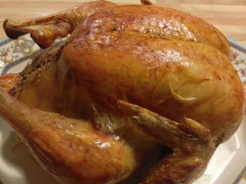 Pularda asada rellena de carne y foie.1