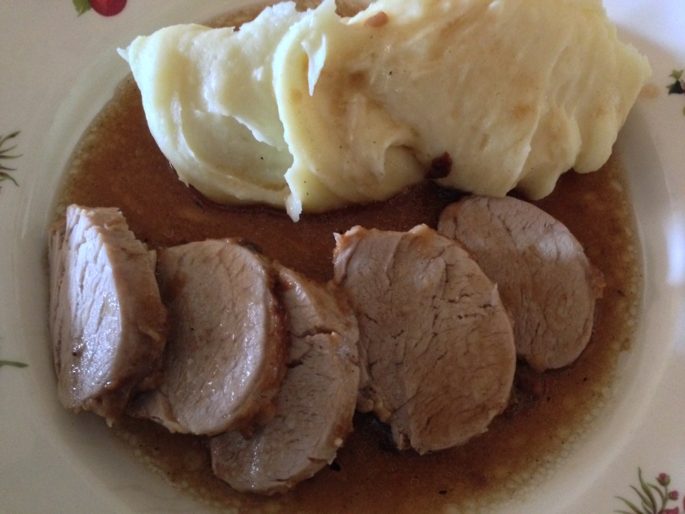 Solomillo de cerdo con salsa Perrins