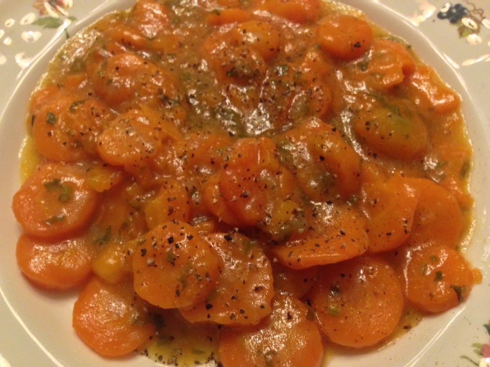 Zanahorias con cebolla y pimienta negra