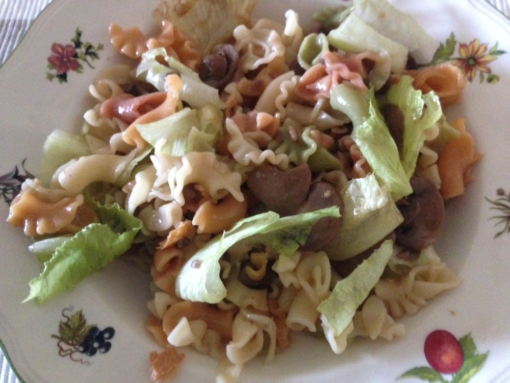 Ens. de pasta y champiñones