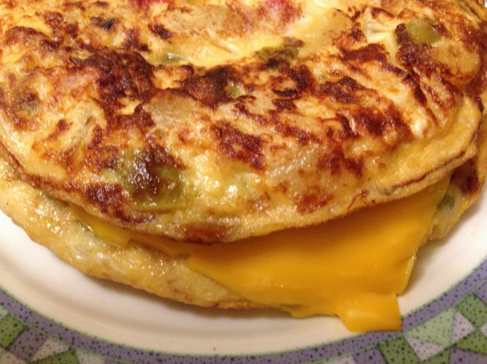 Tortilla de calabacines y queso