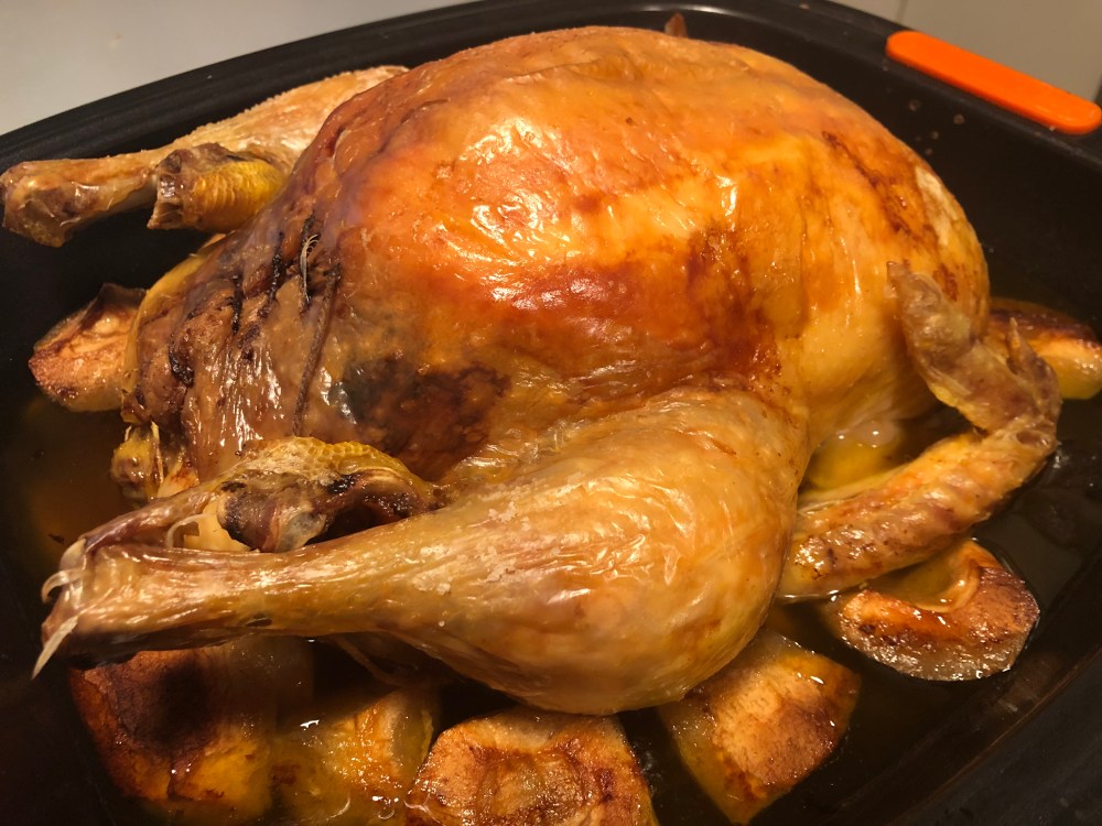 Pularda asada rellena